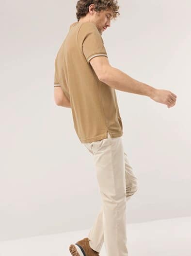 Bi Colour Polo Goldgelb