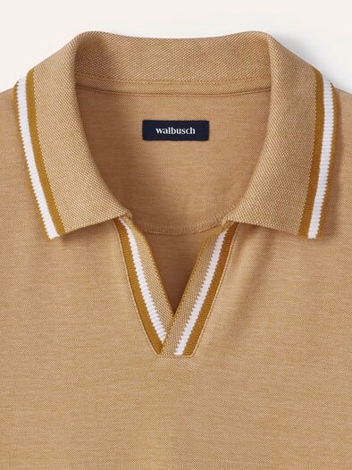 Bi Colour Polo Goldgelb