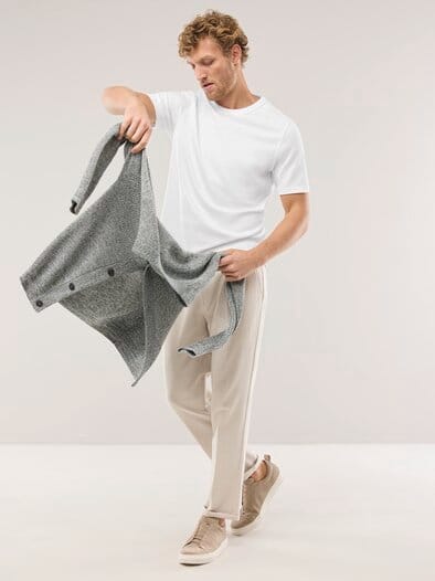 Leinen T-Shirt Weiß