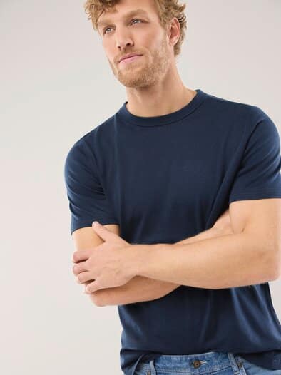Leinen T-Shirt Marine