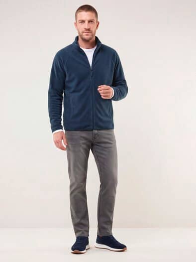 Zippjacke aus Polarfleece Marine