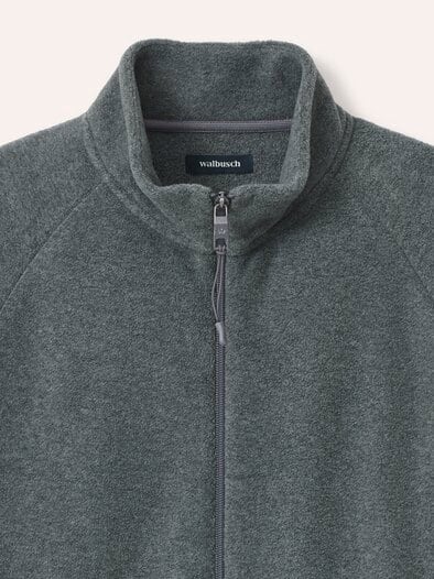 Zippjacke aus Polarfleece Grau Melange