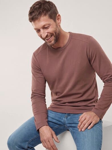 Langarm Zu schade für Drunter-Shirt Braun