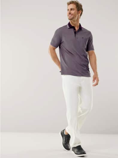 Extraglatt-Polo Bicolor Purple