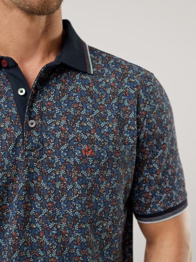 Extraglatt-Polo Bicolor Druck