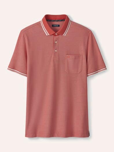 Extraglatt-Polo Bicolor Koralle
