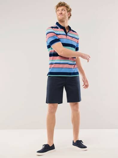 Extraglatt-Polo Bicolor Streifen