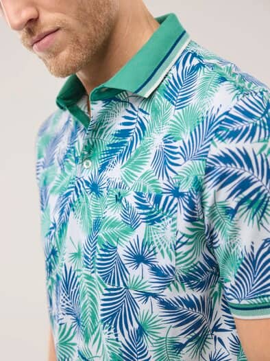 Extraglatt-Polo Bicolor Druck Blätter