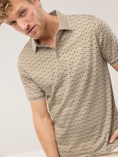 Interlock Polo Druck Dreiecke