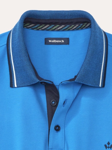 Comfort Stretch Polo Azurblau