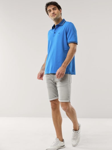 Comfort Stretch Polo Azurblau