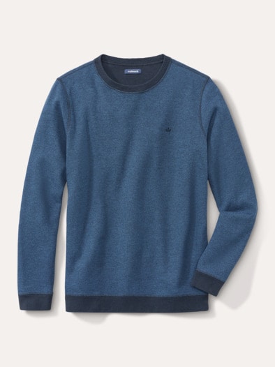 Struktur Pullover Bicolor Lichtblau