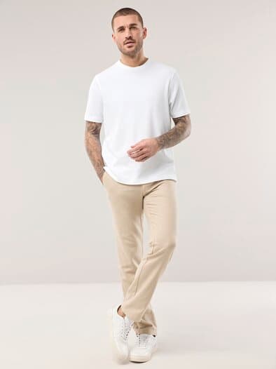 Struktur T-Shirt Weiß