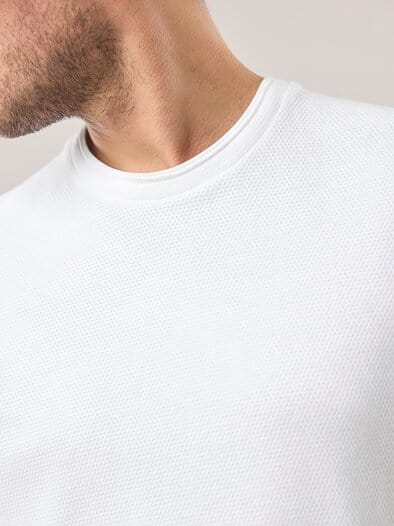 Struktur T-Shirt Weiß