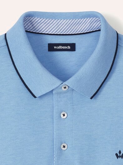 Melange Polo Hellblau