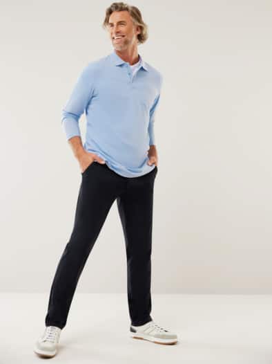 Pique-Polo Pima Cotton Hellblau