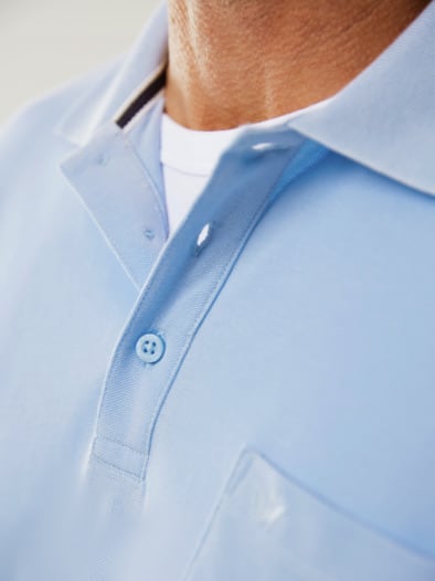 Pique-Polo Pima Cotton Hellblau