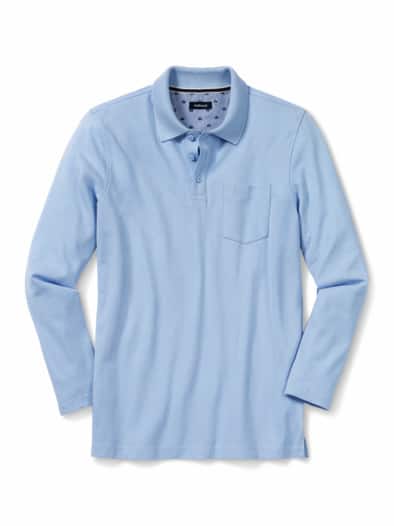 Pique-Polo Pima Cotton Hellblau