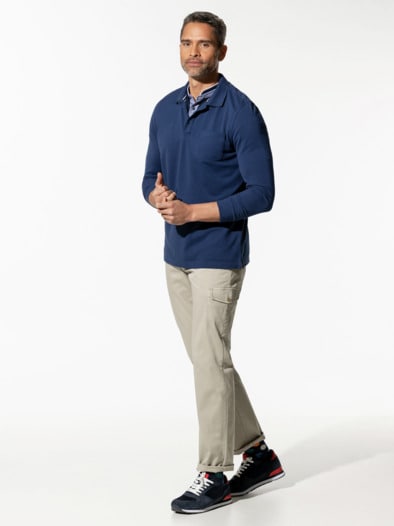 Pique-Polo Pima Cotton Royalblau