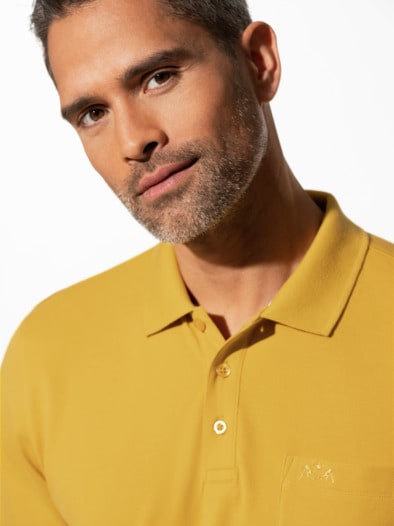 Pique-Polo Pima Cotton Gelb