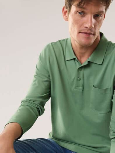 Pique-Polo Pima Cotton Lindgrün