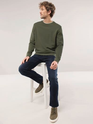 Leicht-Sweatshirt Oliv