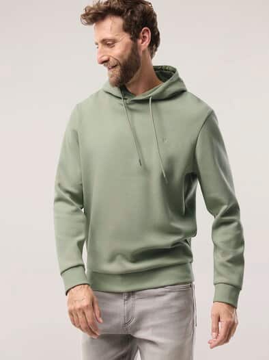 Easycare Kapuzen-Sweatshirt Lindgrün