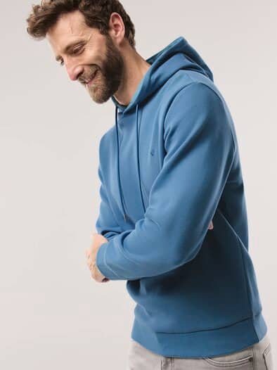Easycare Kapuzen-Sweatshirt Ozeanblau