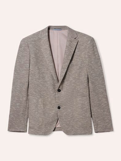 Struktur Sakko aus Jersey-Melange Beige