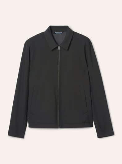 Anzug-Blouson mit Kragen Schwarz