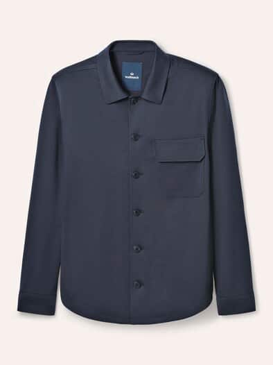 Hemdjacke aus elatischem Material Marine