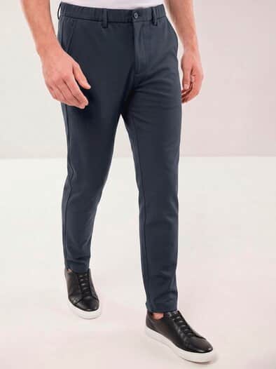 Chino aus elastischem Material Marine