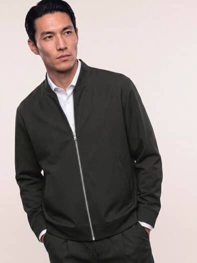 Anzug-Blouson mit Stehkragen Schwarz