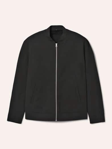 Anzug-Blouson mit Stehkragen Schwarz