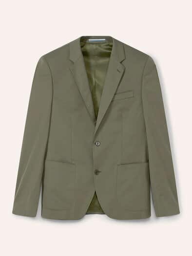 Anzug-Sakko aus Baumwollmix Khaki