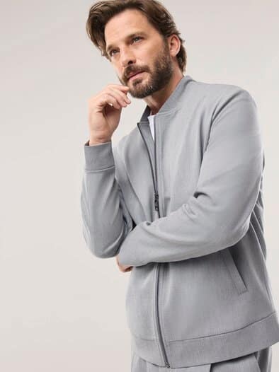 Blouson mit Stehkragen Grau