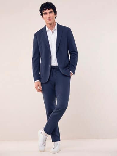 Chino aus elastischem Material Marine