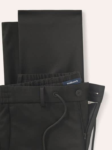 Chino aus elastischem Material Schwarz