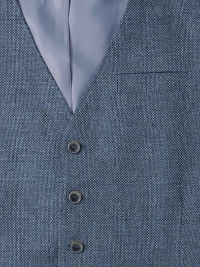 Reiseleinen-Weste Hellblau