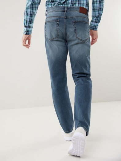 Jeans Sattlerstich Mid Blue