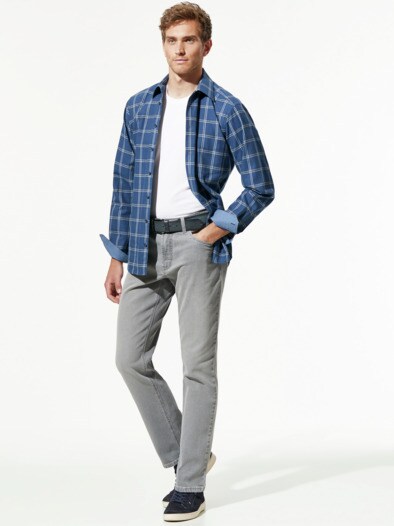 Jeans Sattlerstich Grey