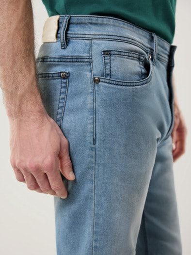 Jeans Sattlerstich Bleached