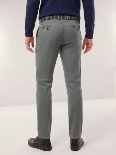 Extraglatt-Stretchbund-Chino Grau