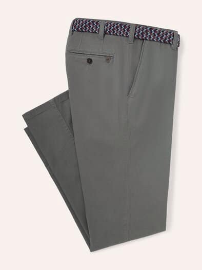 Extraglatt-Stretchbund-Chino Grau
