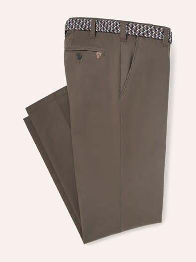 Extraglatt-Stretchbund-Chino Braun