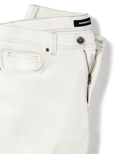 Jogger-Jeans Bermudas Offwhite