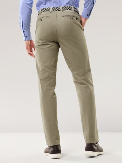 Extraglatt-Stretchbund-Chino Beige