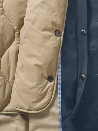 Baumwoll Mantel 2 in 1 Marine