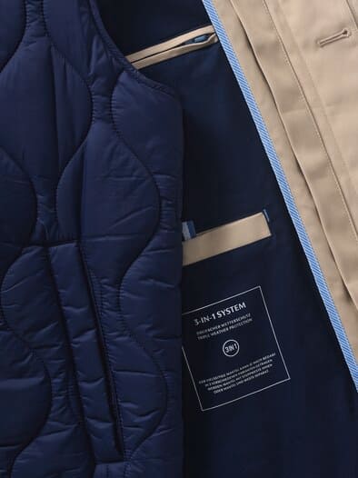 Baumwoll Mantel 2 in 1 Beige