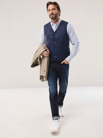 Baumwoll Mantel 2 in 1 Beige